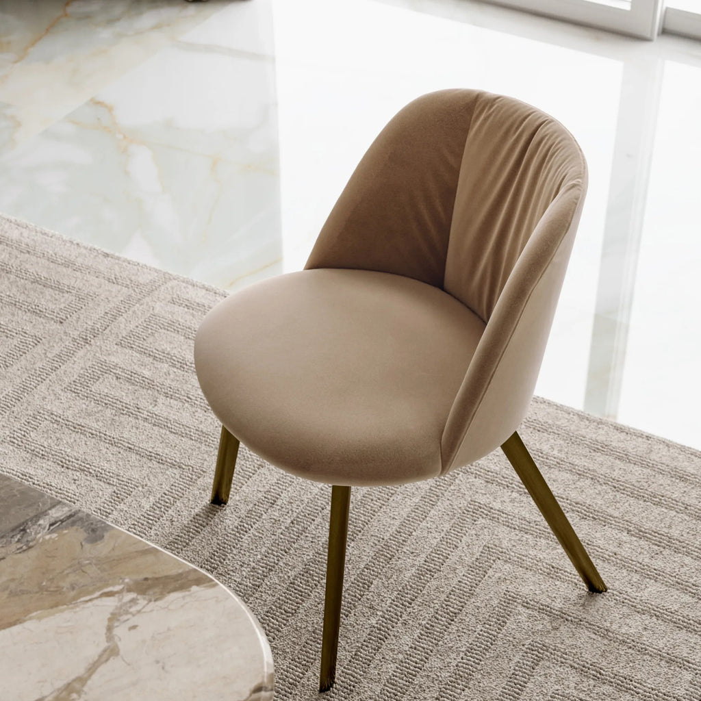 Agatha Dining Chair With Conical Legs