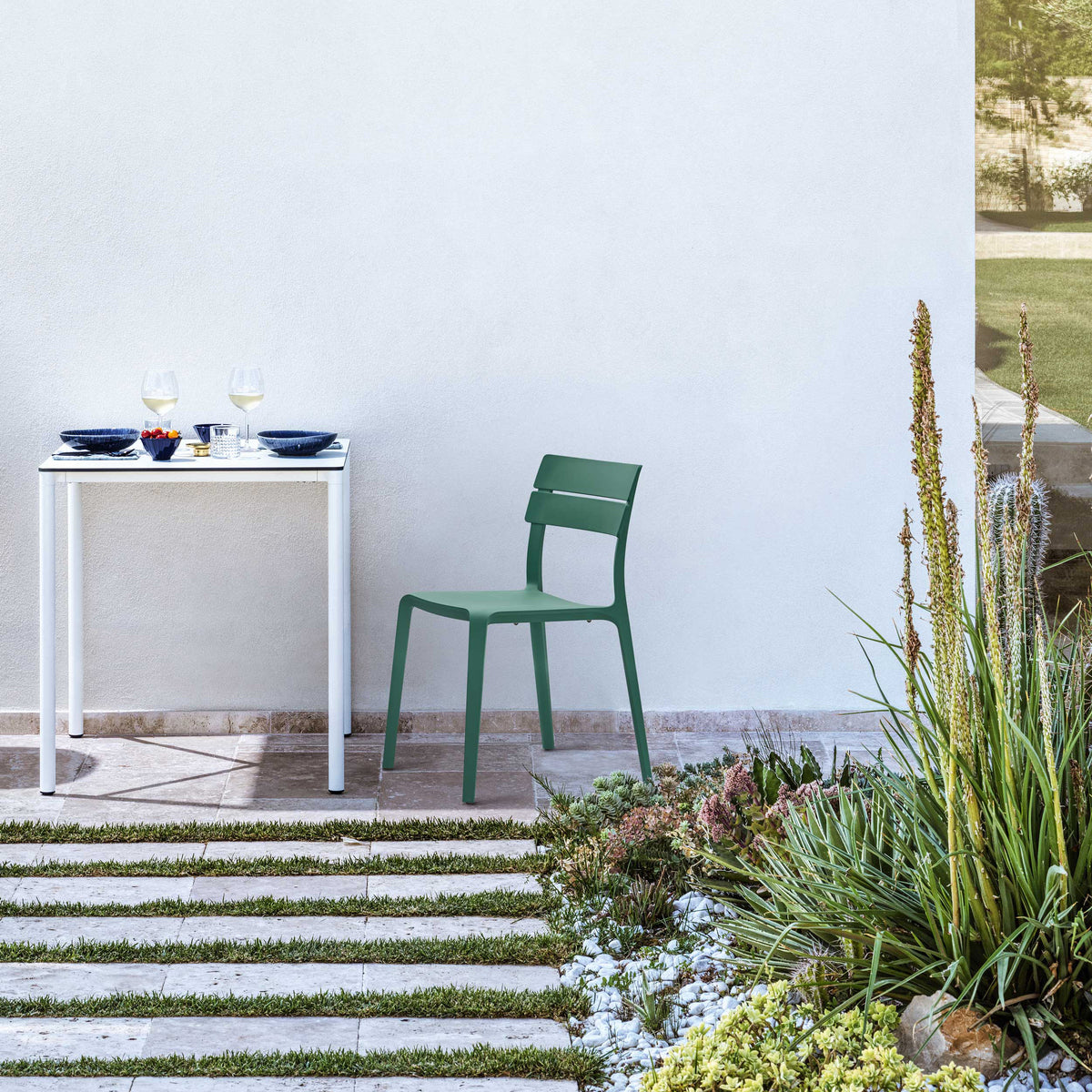 Rocket Green Stackable Dining Chair