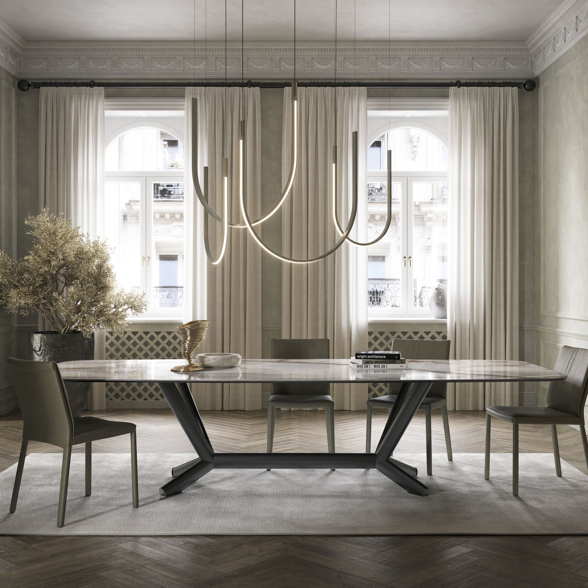 Planer Keramik Dining Table: Sag