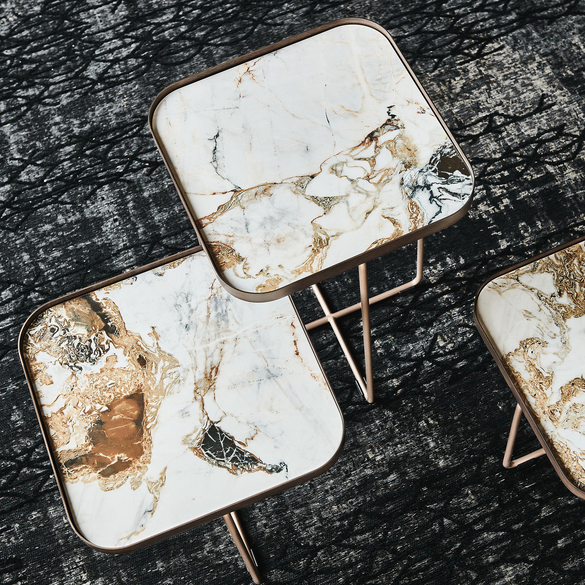 Benny Keramik Coffee Table 36 x 36 : Set of 3