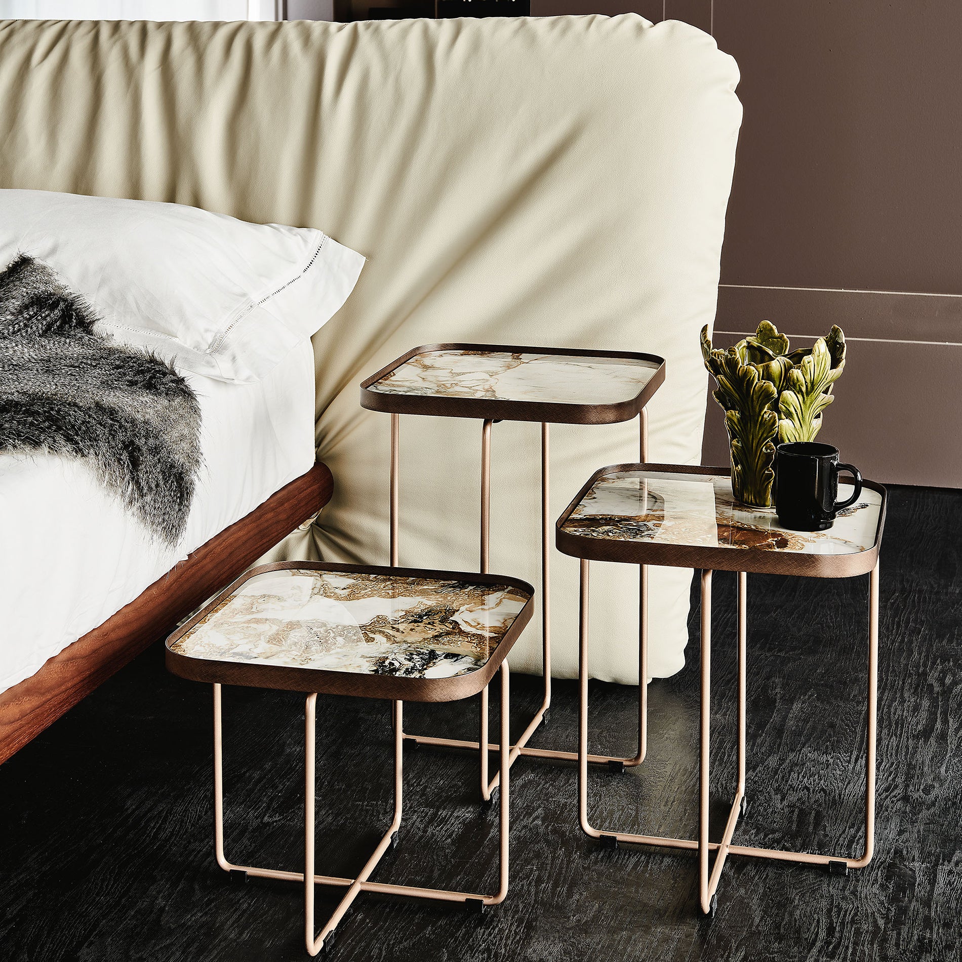 Benny Keramik Coffee Table 36 x 36 : Set of 3