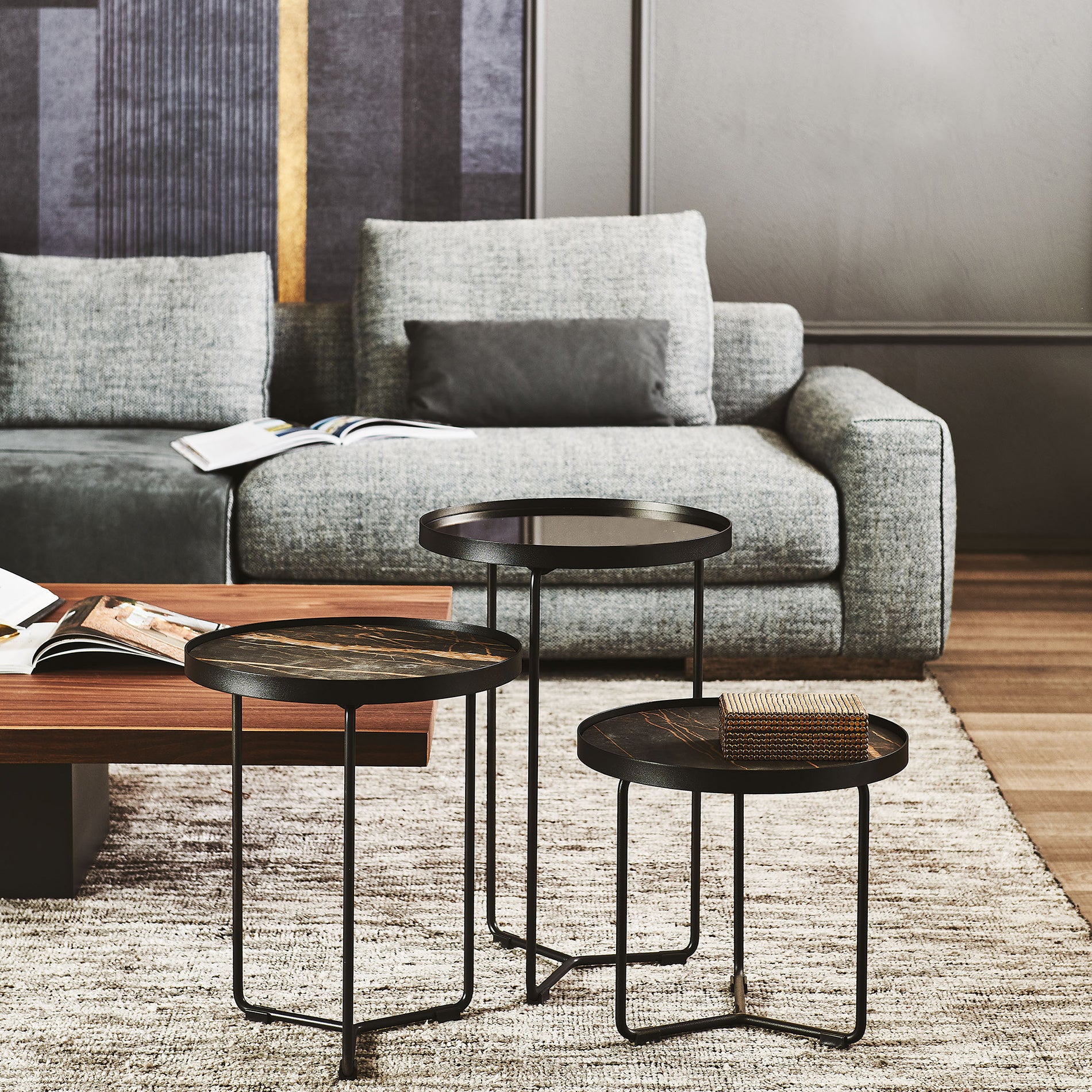 Billy Keramik Coffee Table: Set of 3