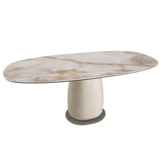 Botero Keramik Dining Table: Biscuit