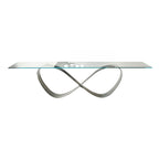 Butterfly Dining Table: Bevelled Extra Clear Glass Top