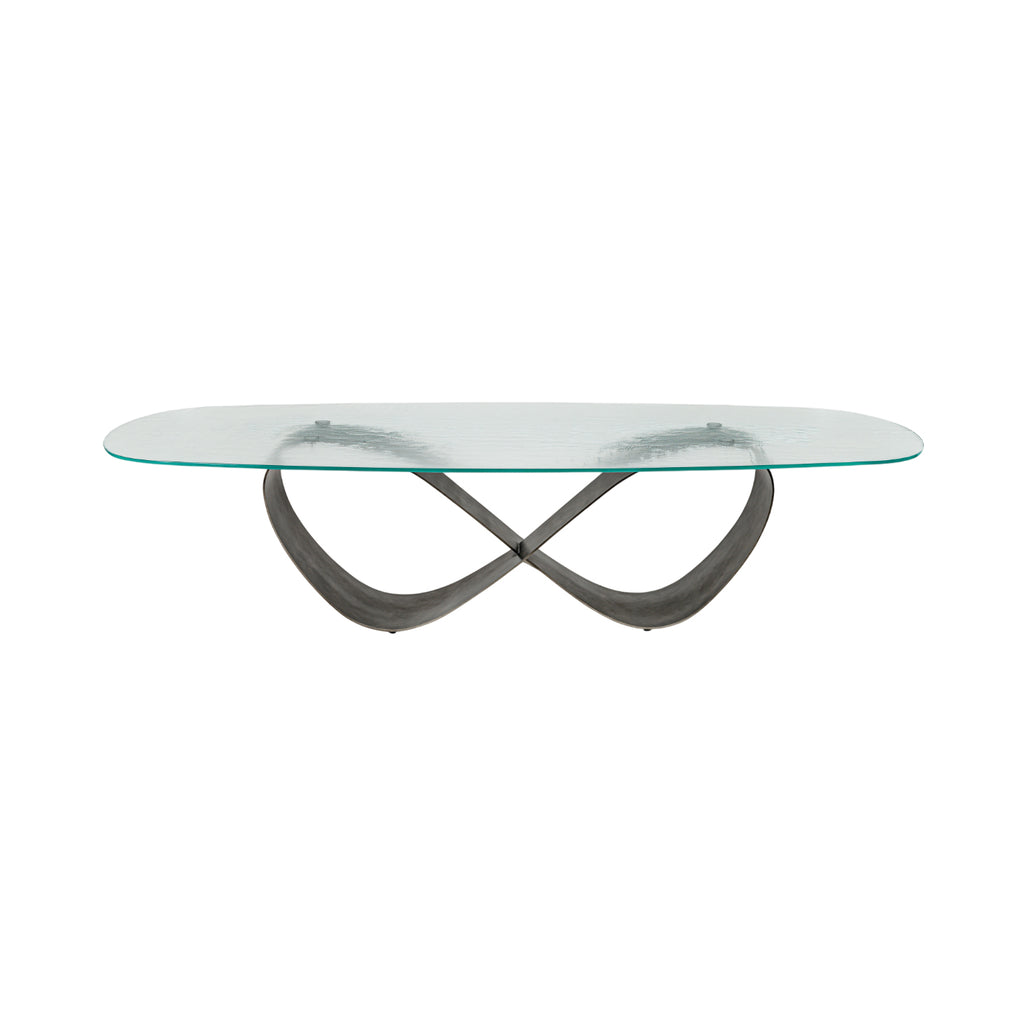Butterfly Dining Table: Mist Glass Top