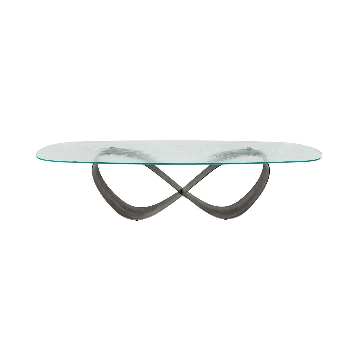 Butterfly Dining Table: Mist Glass Top