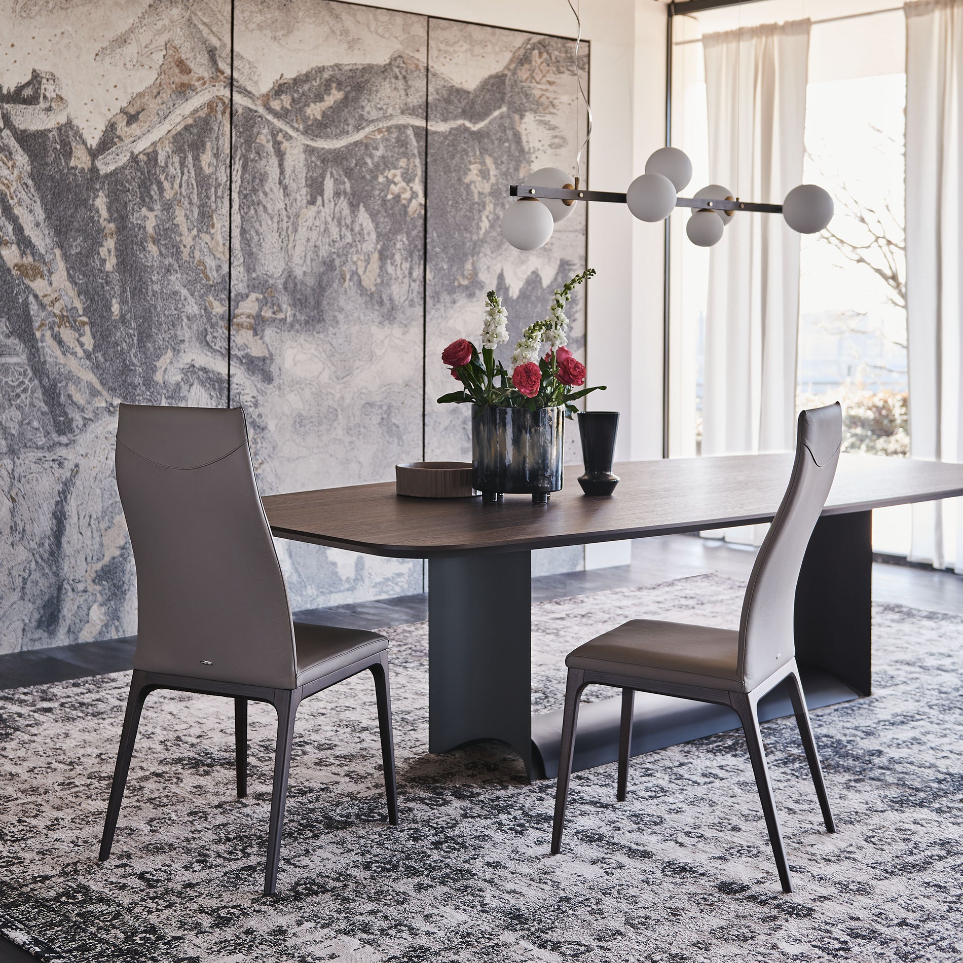 Dragon Wood Dining Table: Barrel Top