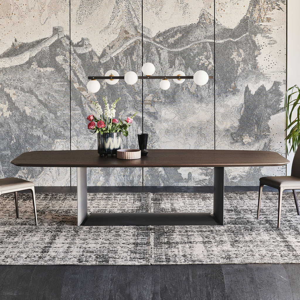 Dragon Wood Dining Table: Barrel Top