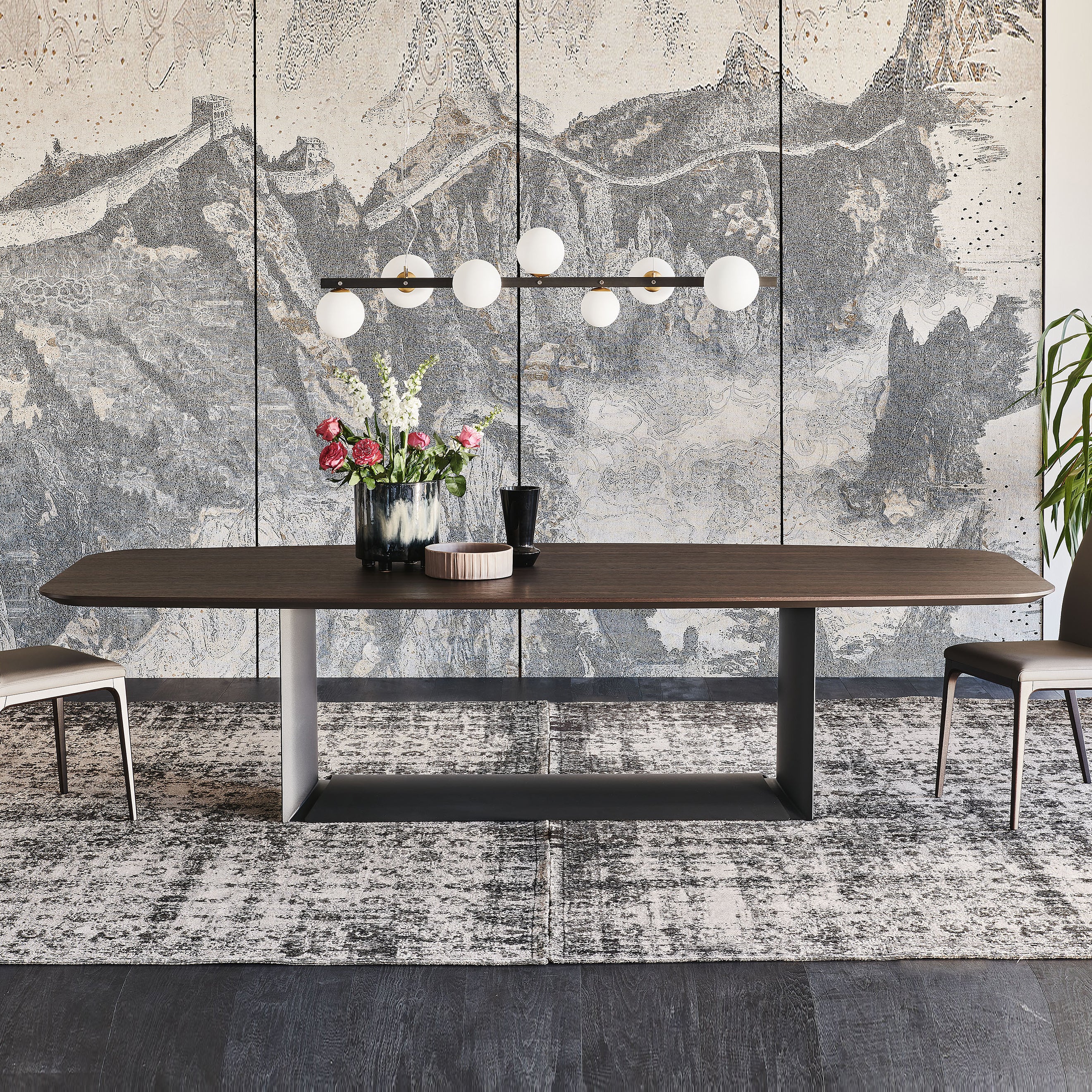 Dragon Wood Dining Table: Barrel Top