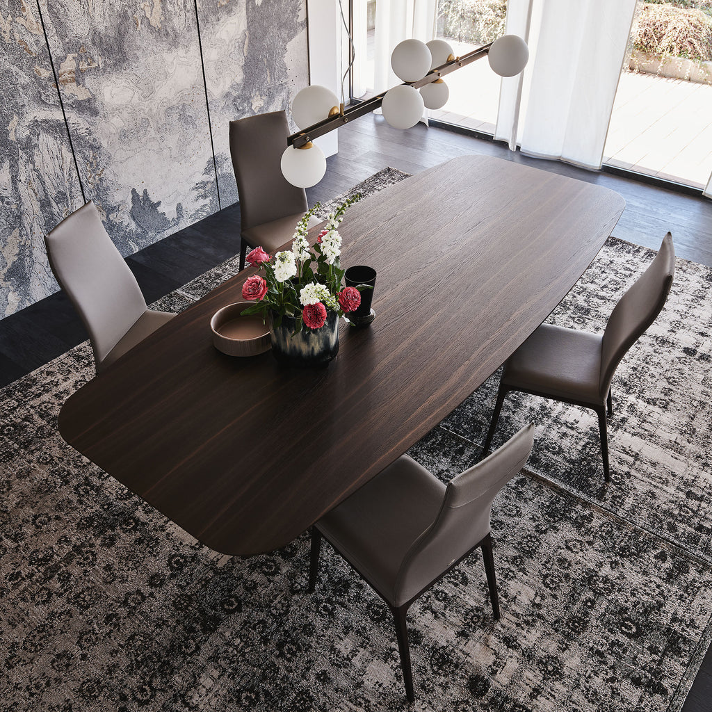 Dragon Wood Dining Table: Barrel Top