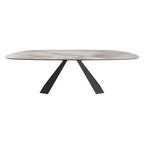 Eliot Keramik Dining Table: Biscuit