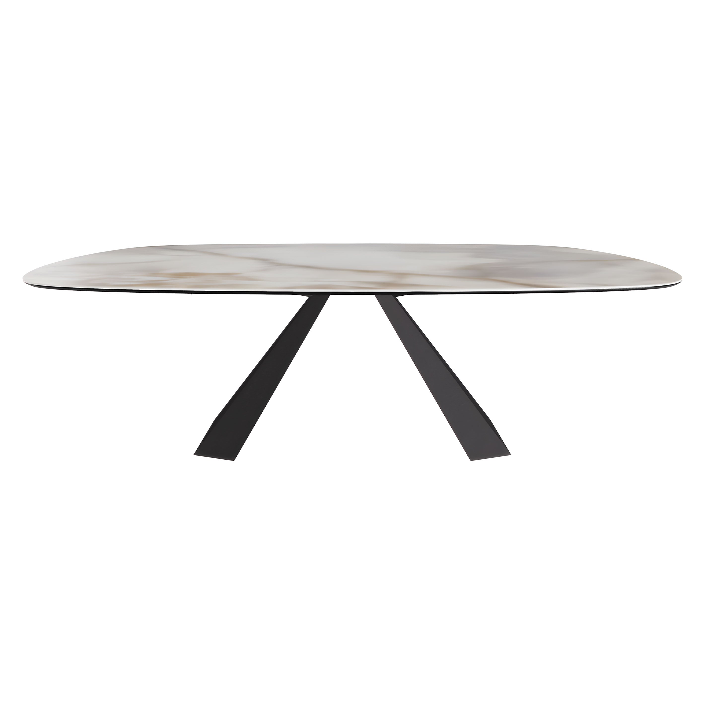 Eliot Keramik Dining Table: Biscuit