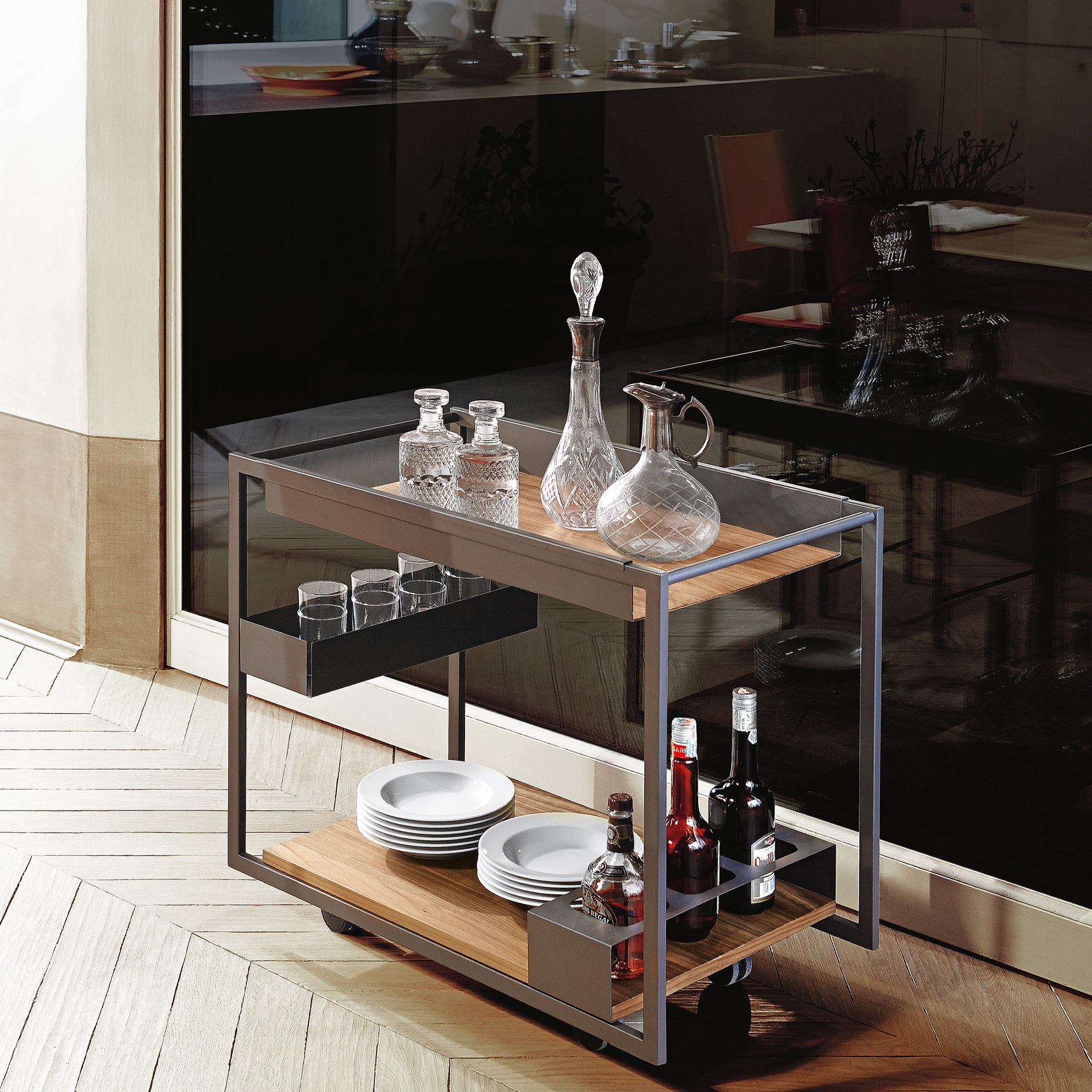 Mojito Wood Bar Trolley