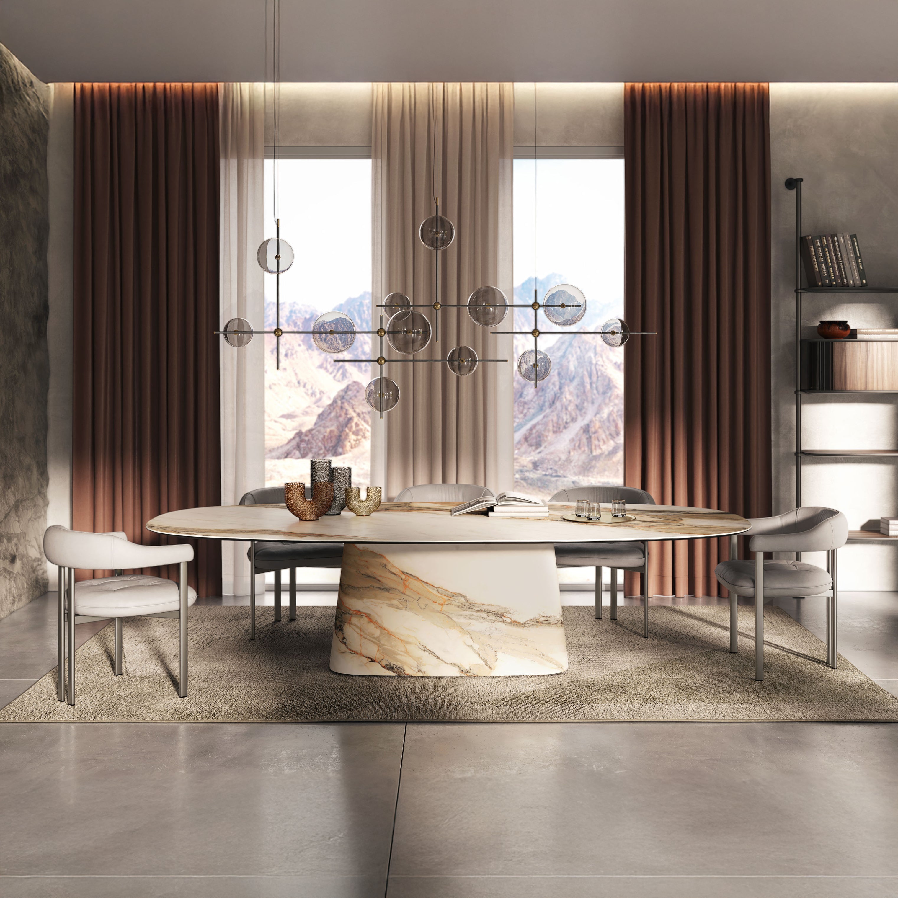 Napoleon Keramik Dining Table: Oval