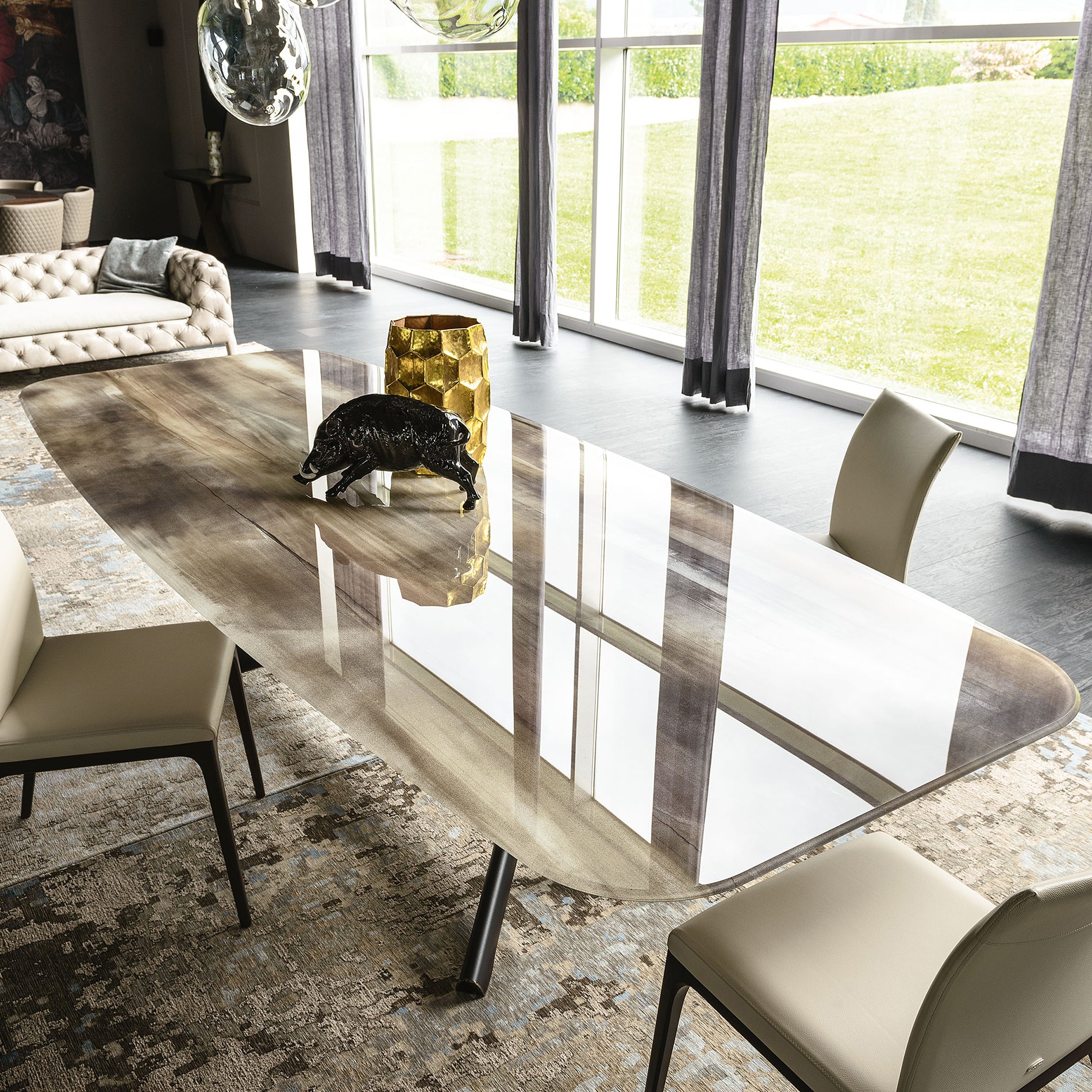 Planer Crystalart Dining Table: Sag