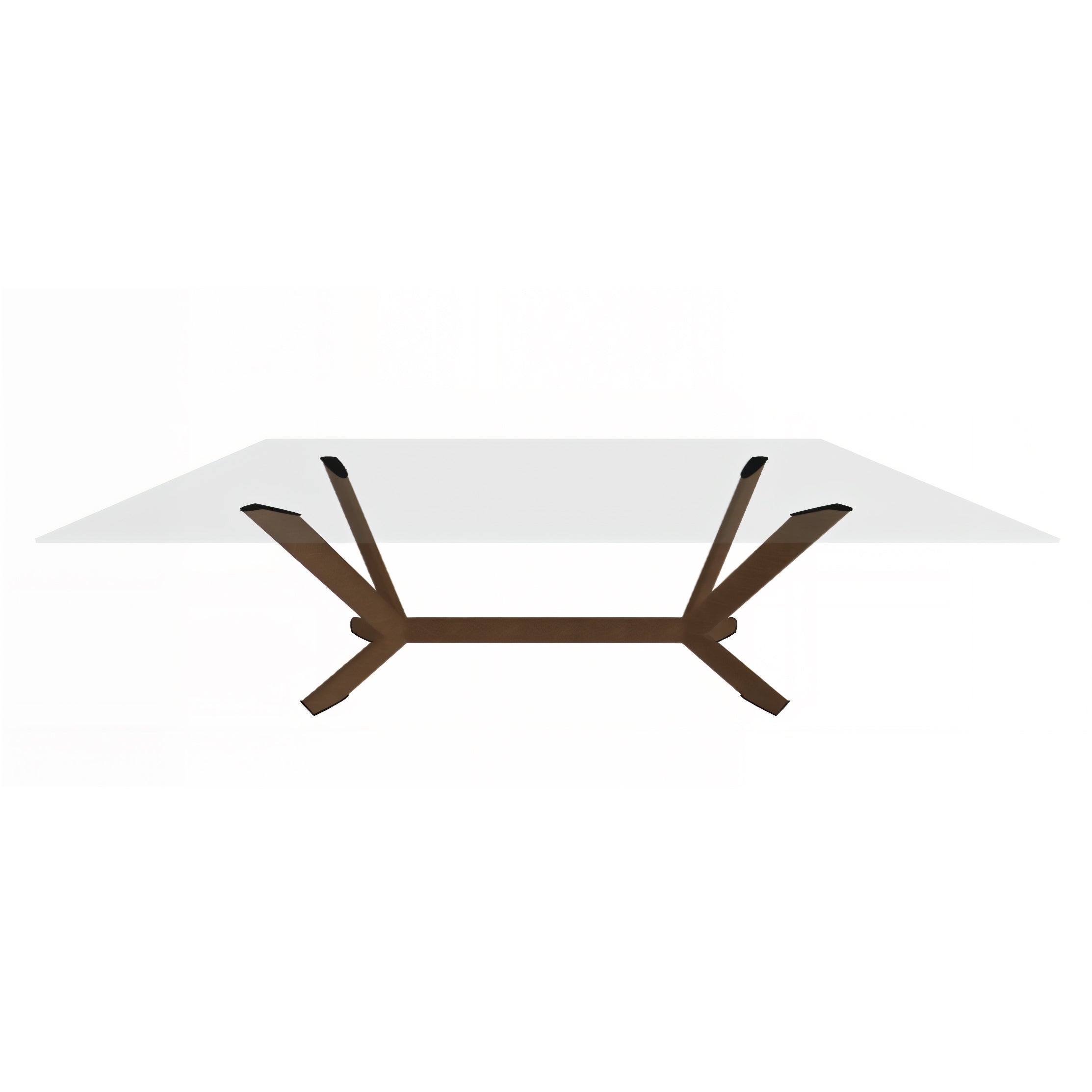 Planer Dining Table: Bevelled Extra Clear Glass Top