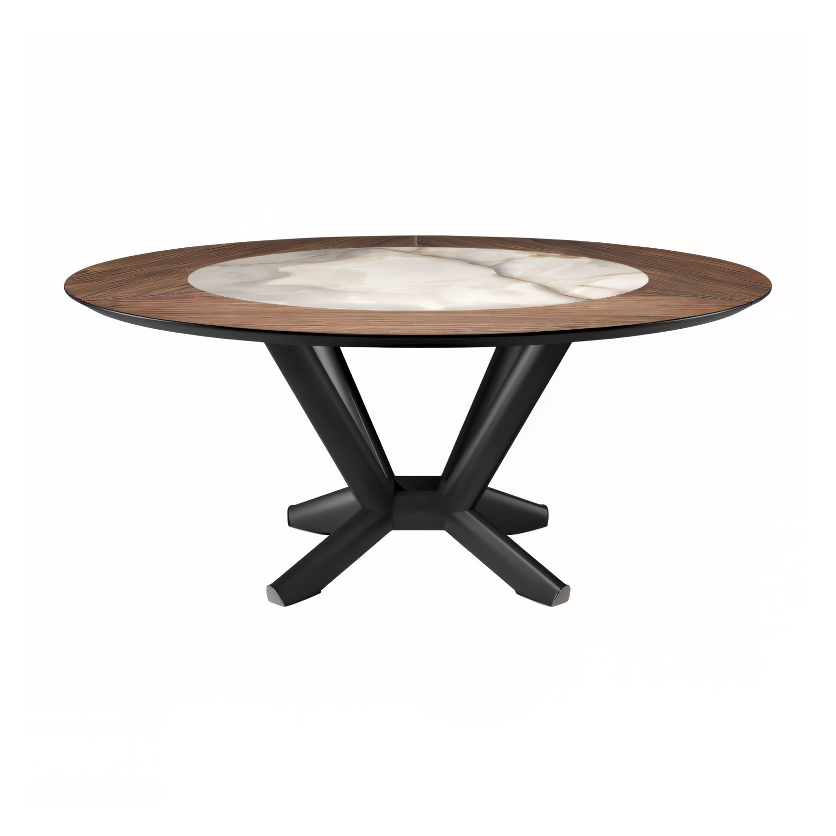 Planer Ker - Wood Round Dining Table: Swivel Top