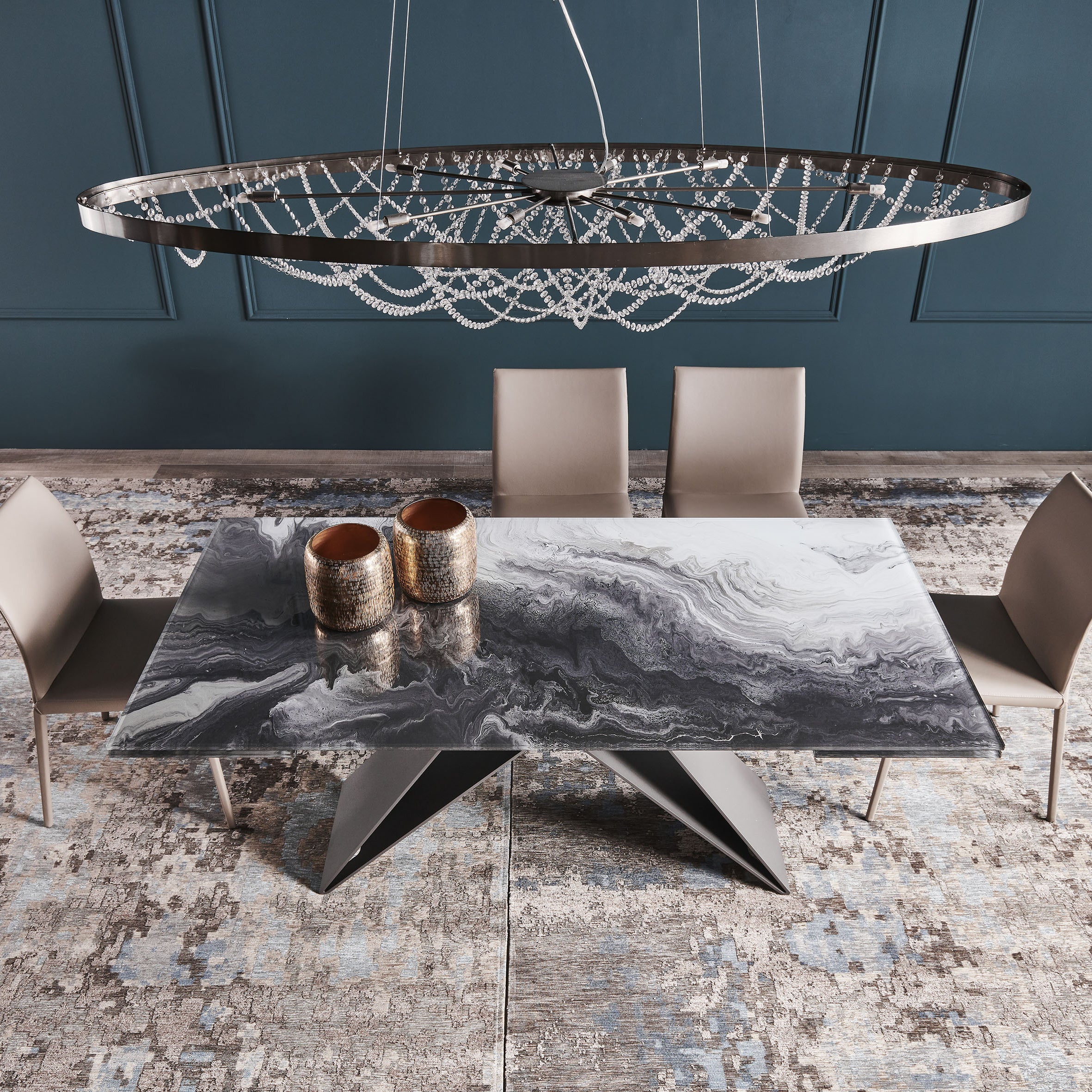 Premier Crystalart Drive Extendable Dining Table
