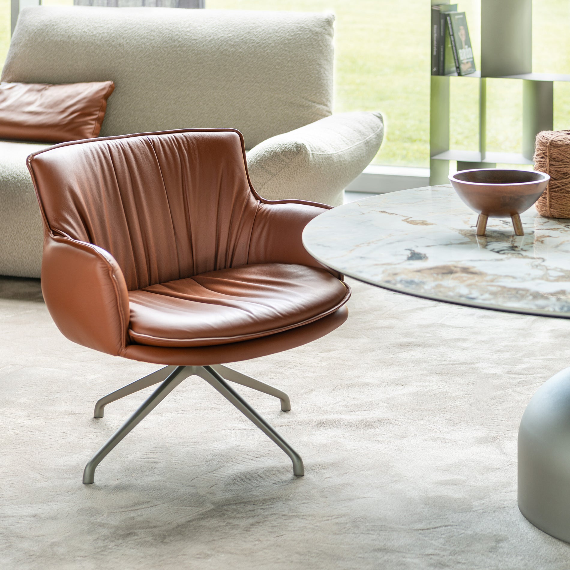 Rhonda Lounge Swivel Armchair