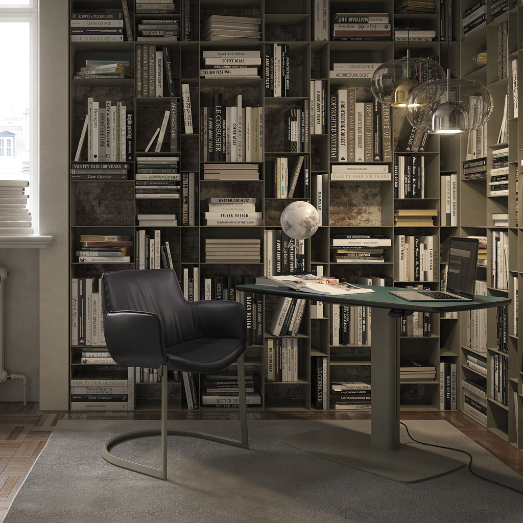 Runner Leather Height Adjustable Desk
