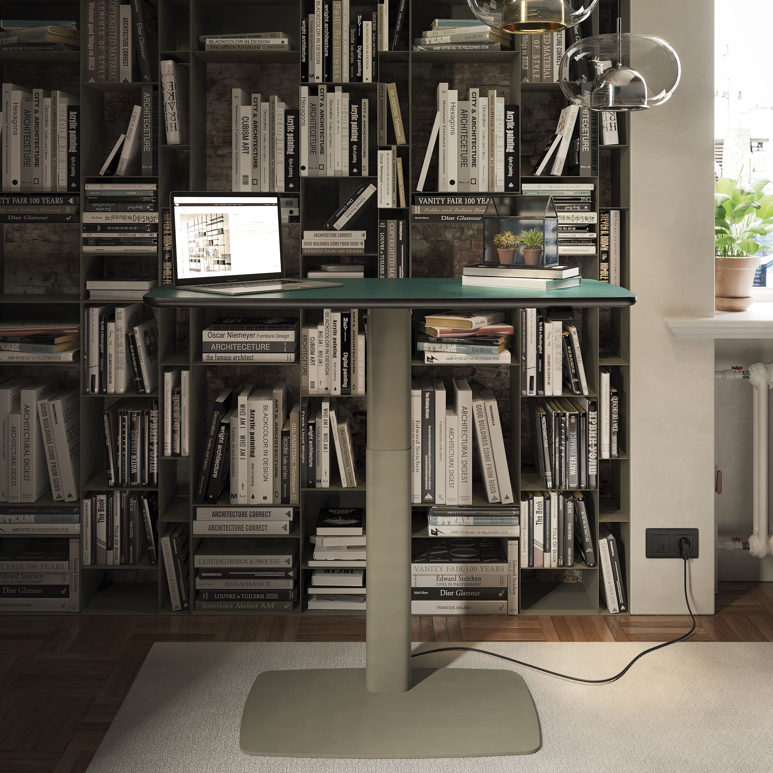 Runner Leather Height Adjustable Desk