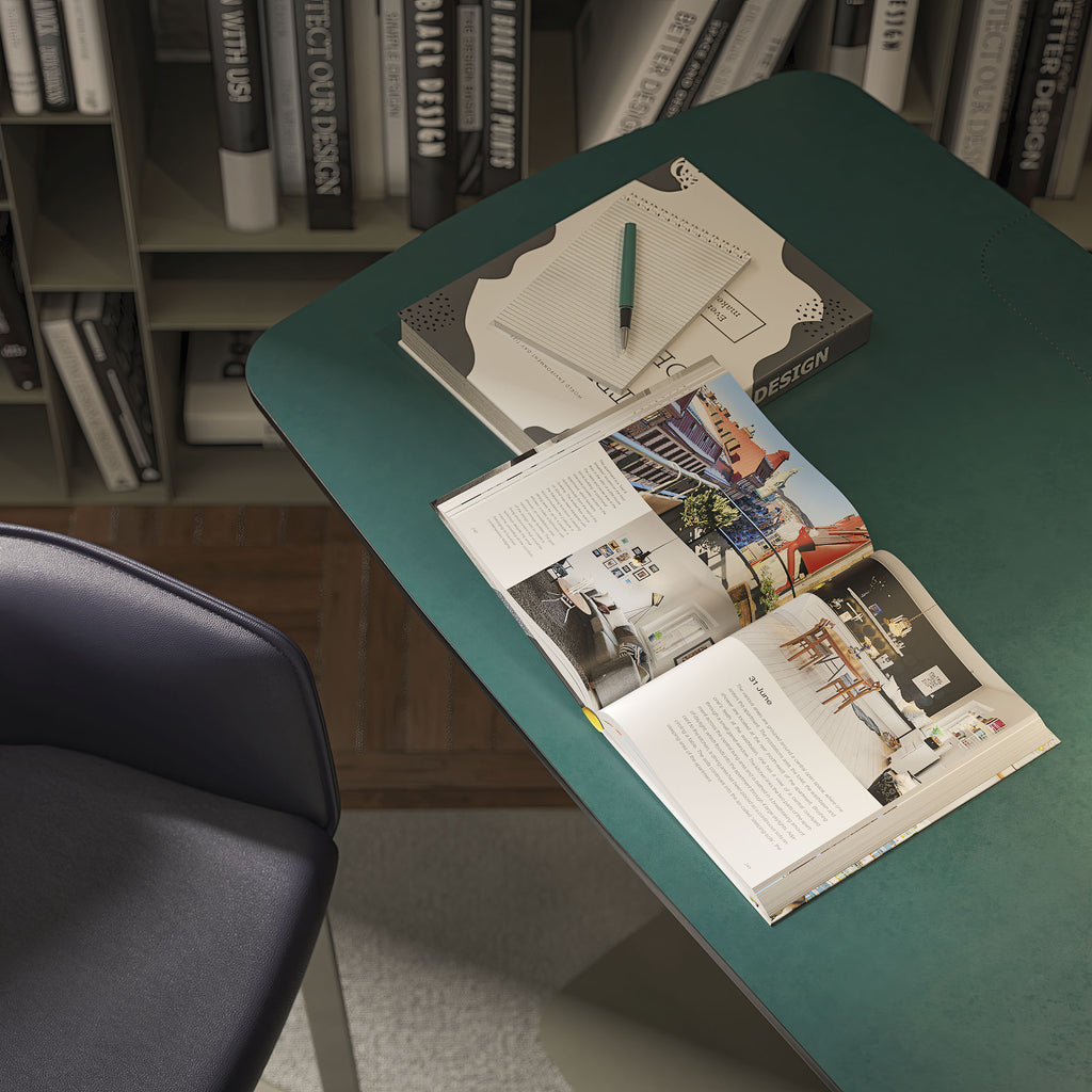 Runner Leather Height Adjustable Desk