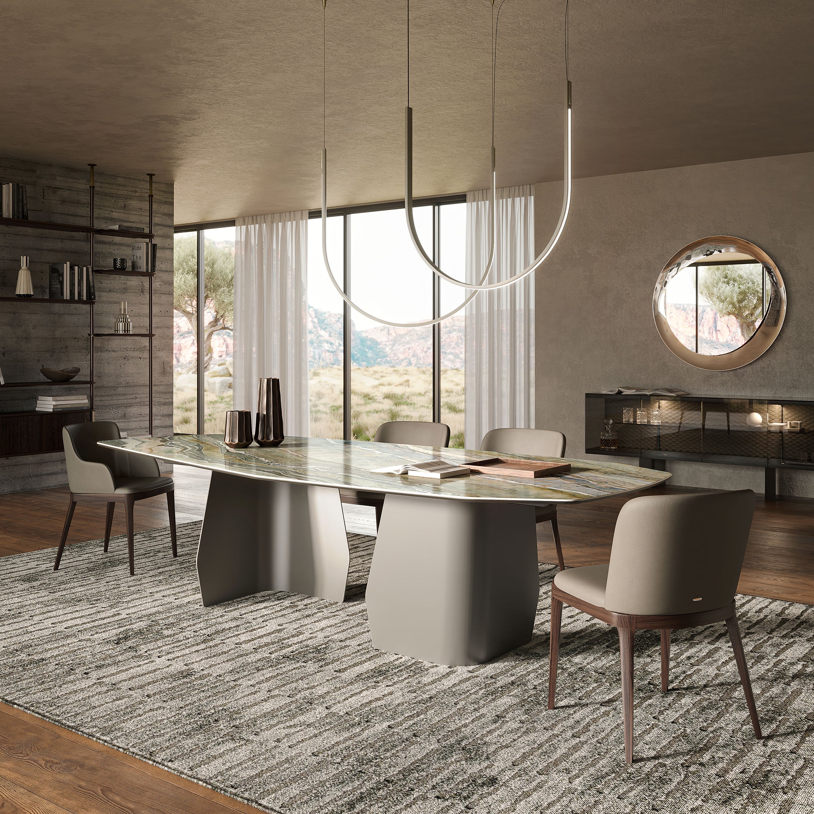 Senator Keramik Dining Table: Polygon