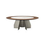 Senator Ker Wood Round Dining Table: Swivel Insert