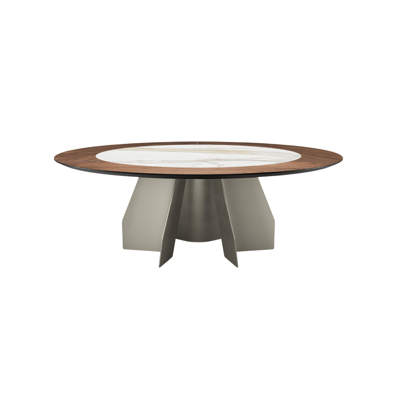 Senator Ker Wood Round Dining Table: Swivel Insert