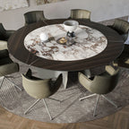 Senator Ker Wood Round Dining Table: Swivel Insert