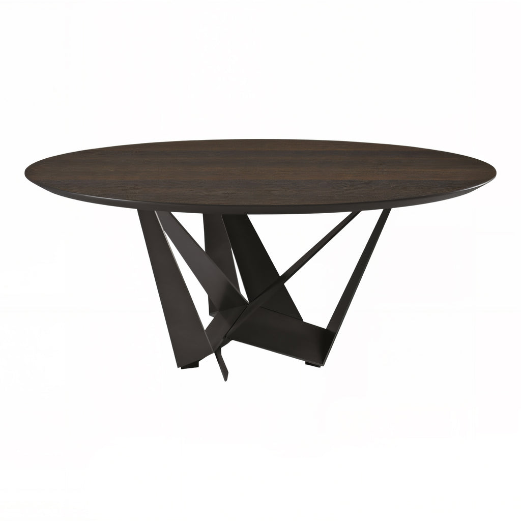 Skorpio Round Dining Table: Wooden Top