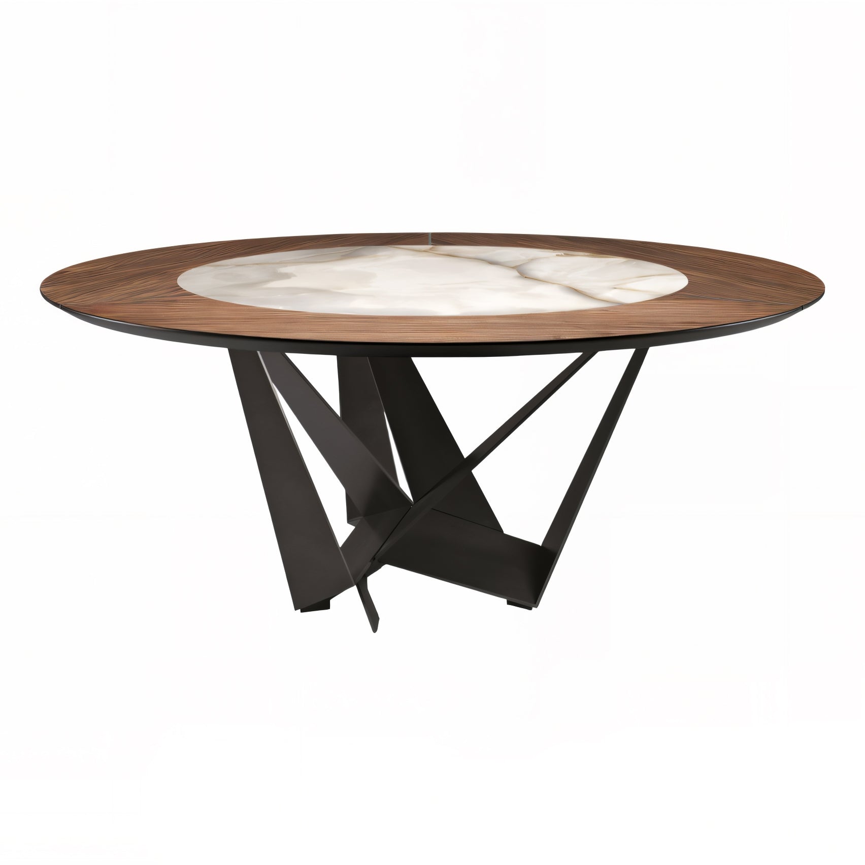 Skorpio Ker - Wood Round Dining Table: Swivel Insert