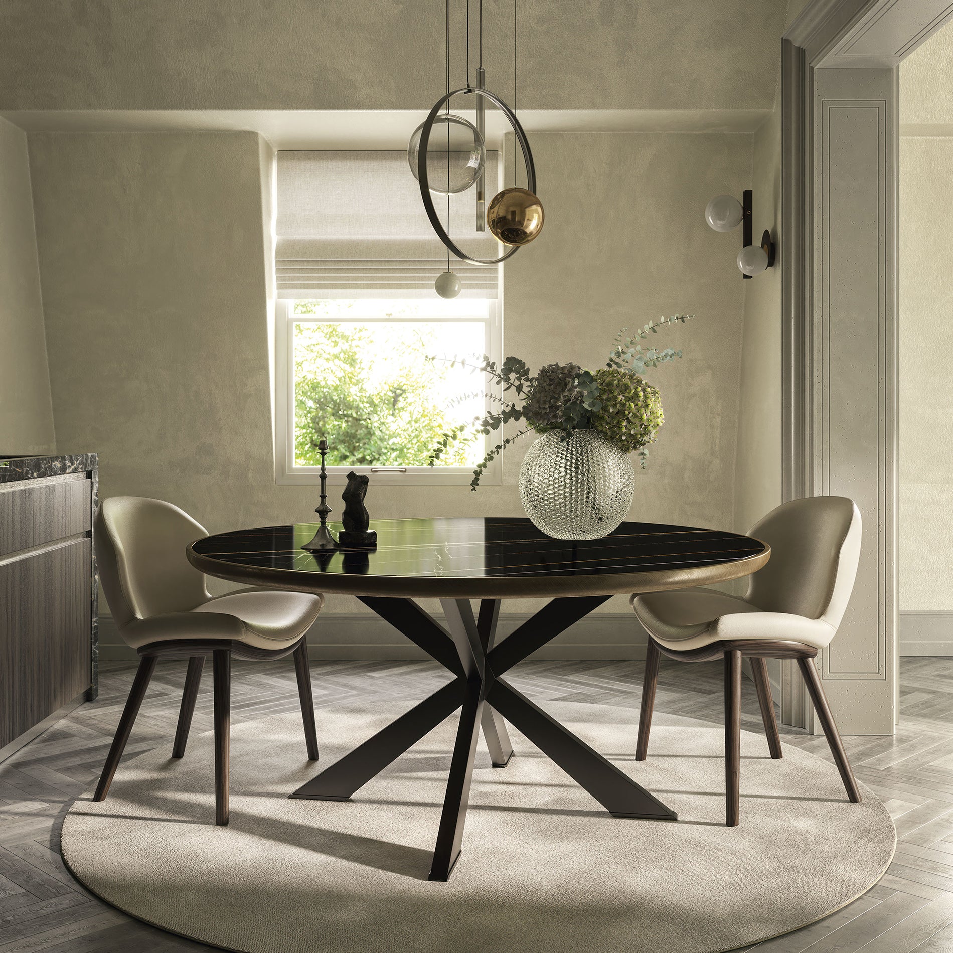 Spyder Keramik Premium Round Dining Table