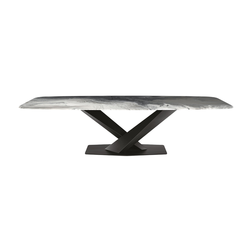 Stratos Crystalart Dining Table: Sag