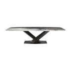 Stratos Crystalart Dining Table: Sag