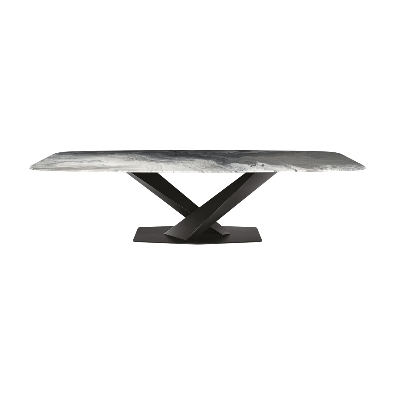 Stratos Crystalart Dining Table: Sag
