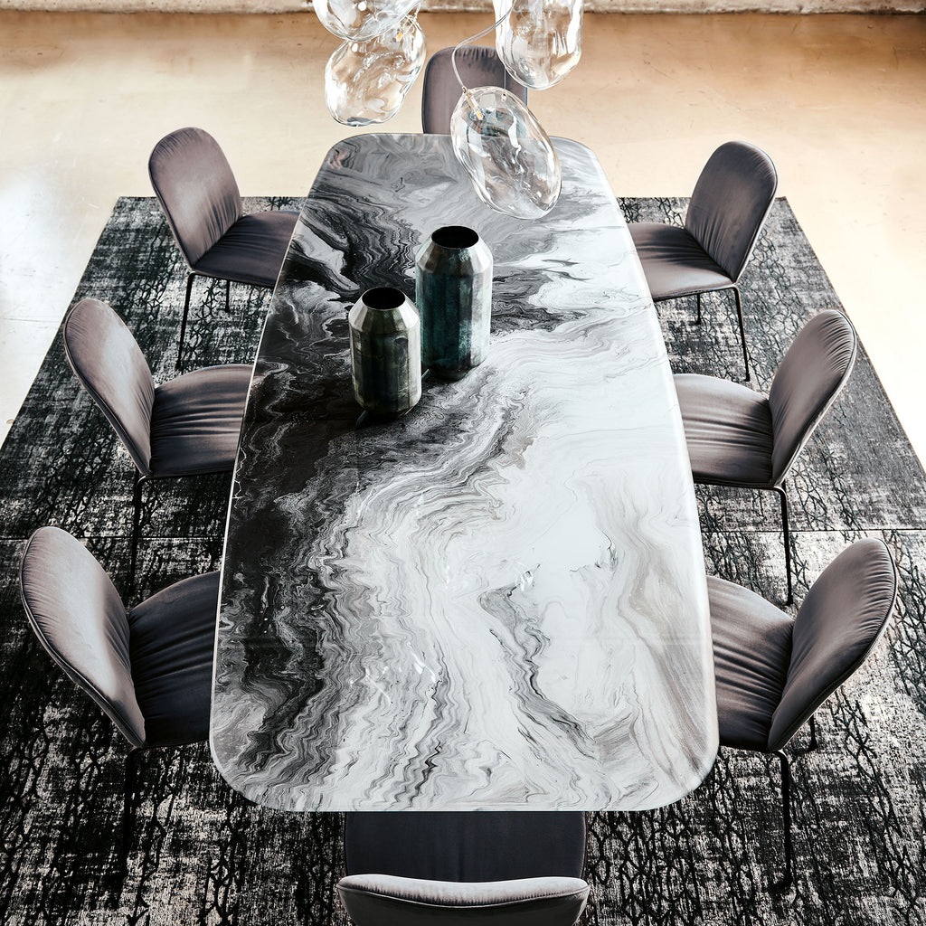 Stratos Crystalart Dining Table: Sag
