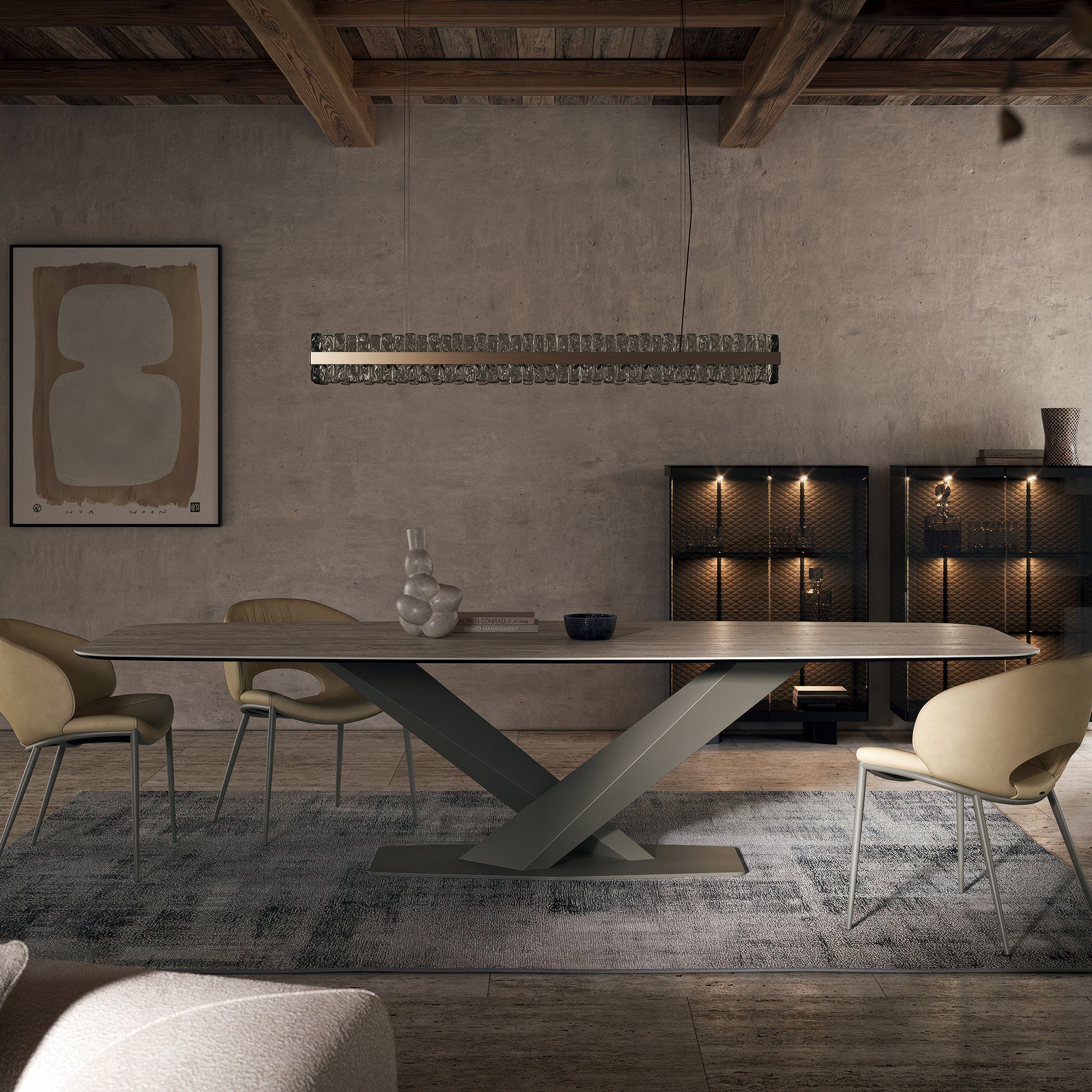 Stratos Keramik Dining Table: Sag
