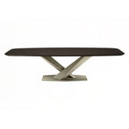 Stratos Wood Dining Table: Barrel Top