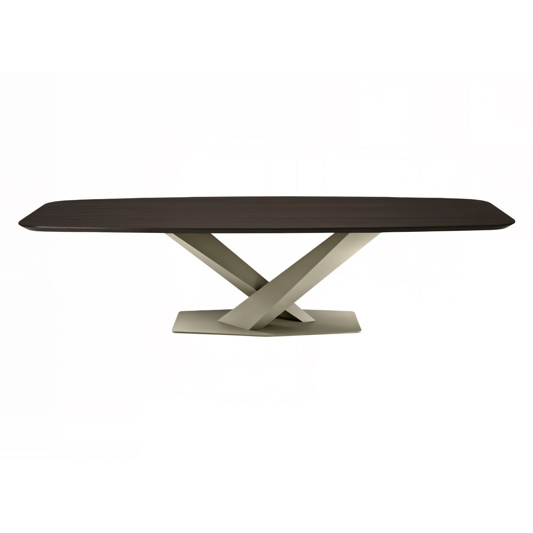 Stratos Wood Dining Table: Barrel Top