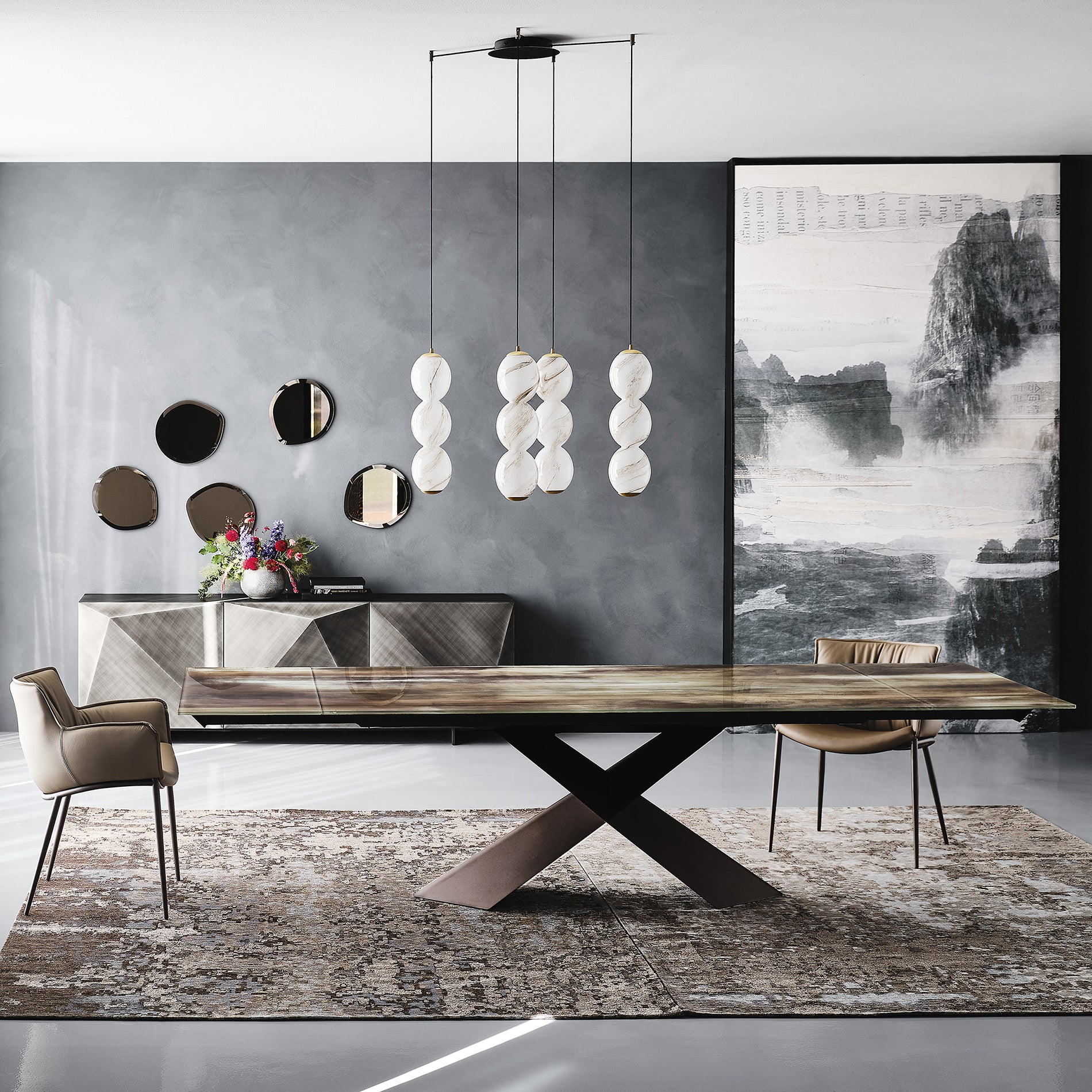 Tyron Crystalart Drive Extendable Dining Table