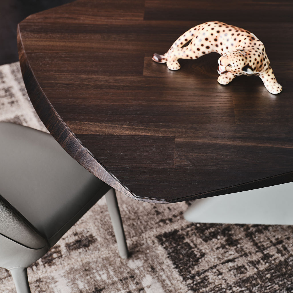 Tyron Wood Dining Table: Barrel Top