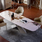 Tyron Keramik Drive Extendable Dining Table: Sag