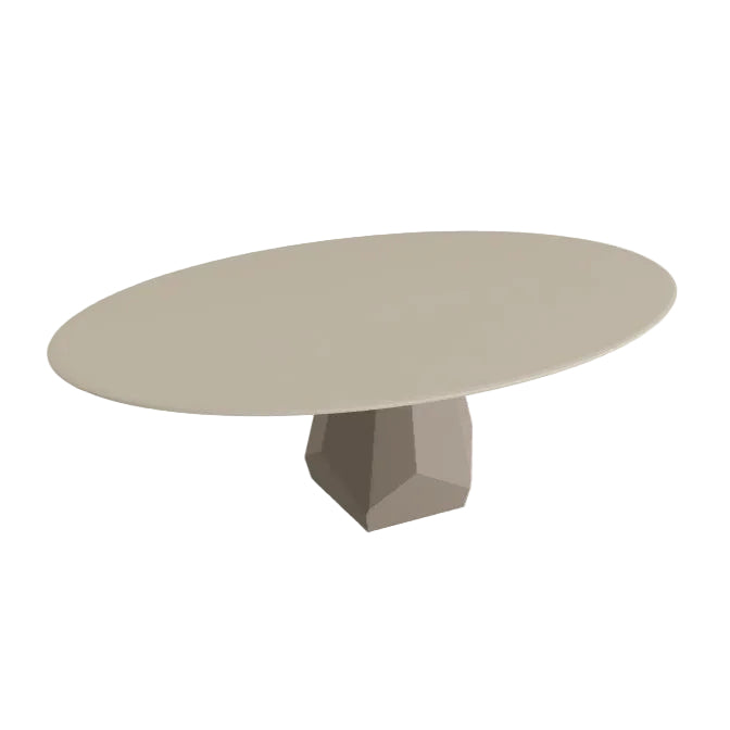 Zermatt Argile Dining Table: Oval