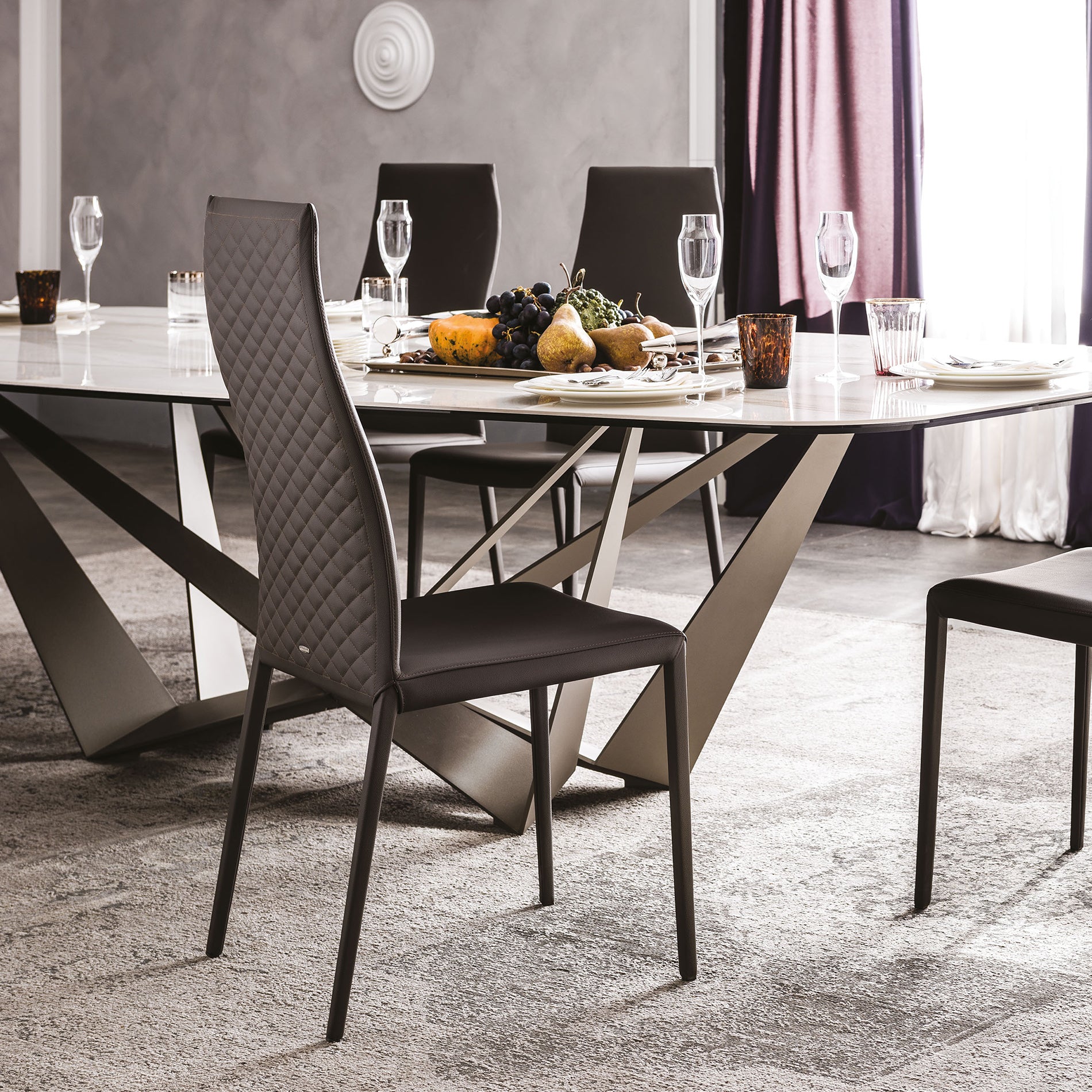 Norma Couture Dining Chair: High Backrest