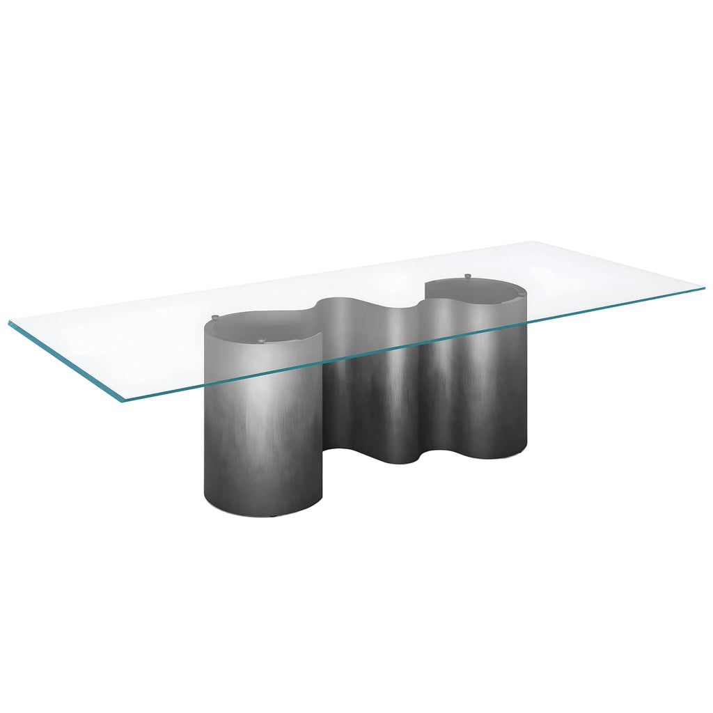 Papel Glass Dining Table: Rectangle