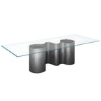 Papel Glass Dining Table: Rectangle