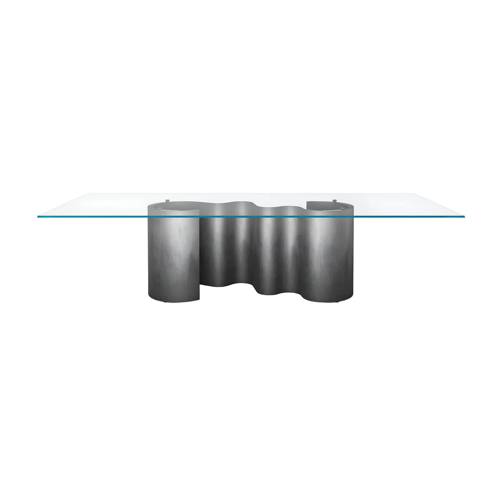 Papel Glass Dining Table: Rectangle