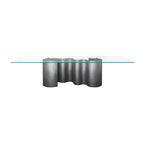 Papel Glass Dining Table: Rectangle