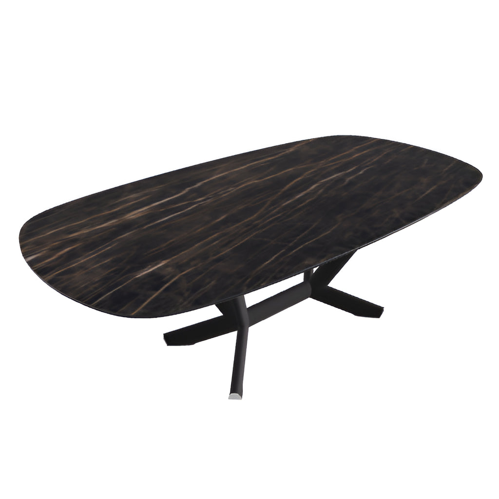 Planer Keramik Dining Table: Biscuit